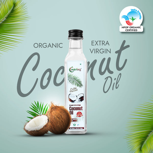 Nutriorg Certified Organic Extra Virgin Coconut Oil 250 ml & White Sesame Oil 500ml (Combo 2)