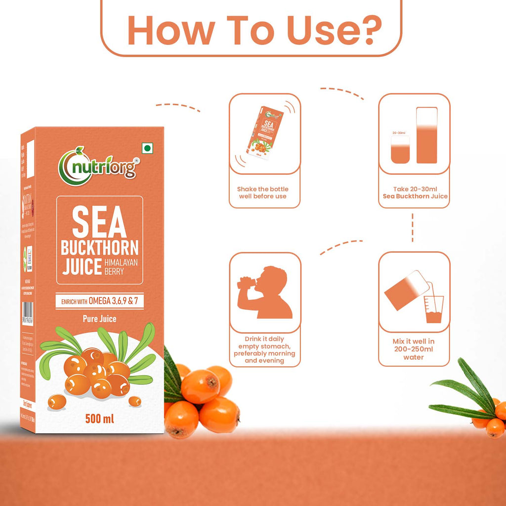 Sea buckthorn juice rich in Vitamin C