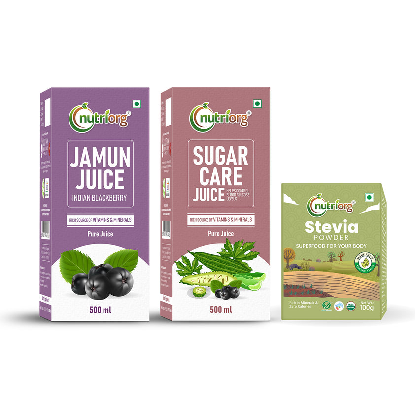 Diabetic Care Kit (Sugar Care Juice 500ml, Stevia Leaf Powder